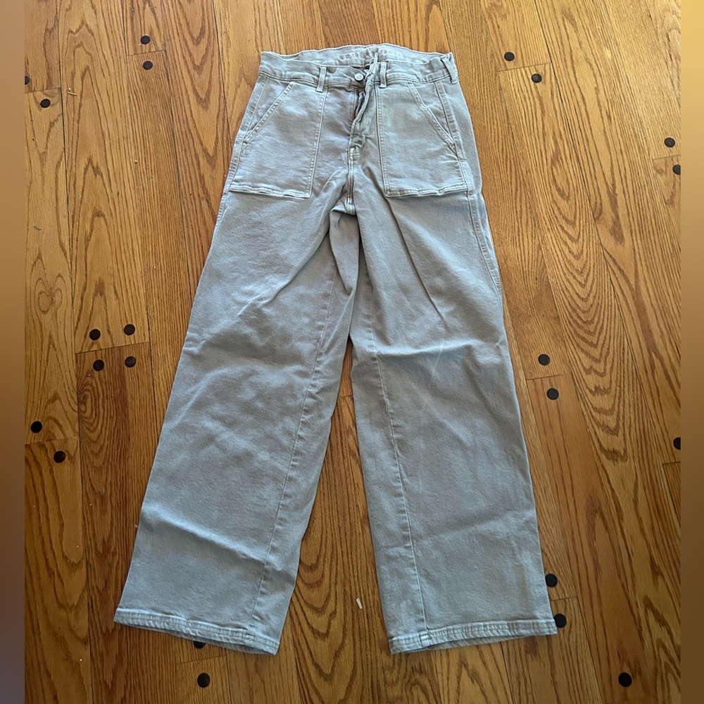 AMERICAN EAGLE wide leg pant with button pockets